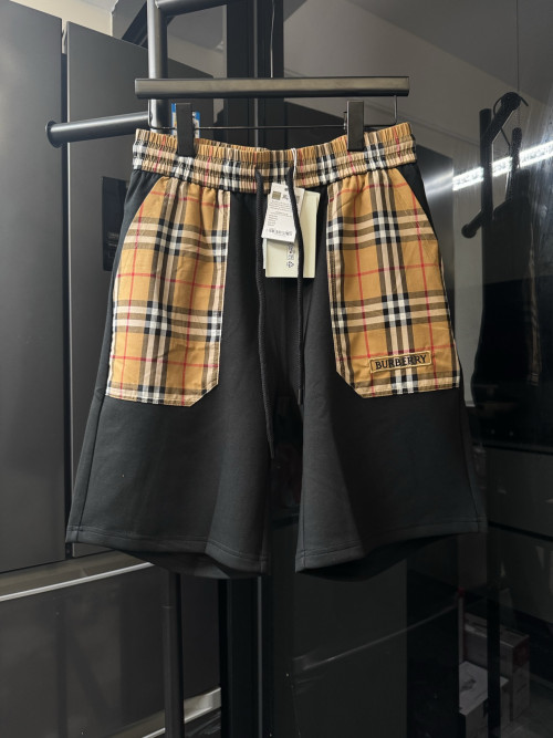 격자 무늬 자수 알파벳 반바지