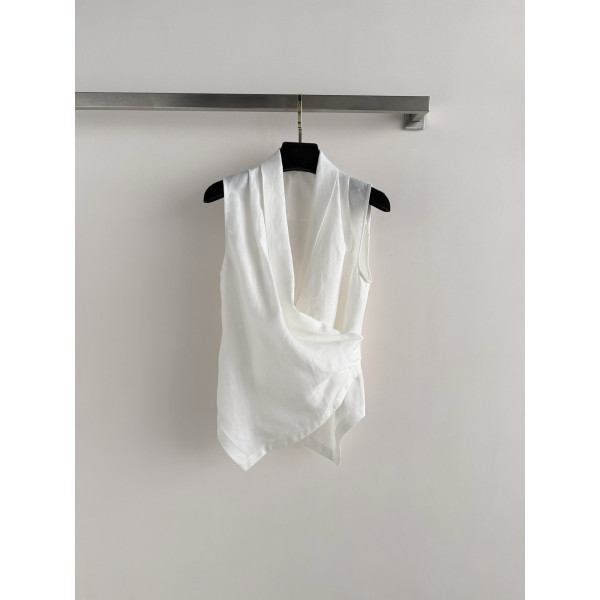 교차 무소매 셔츠