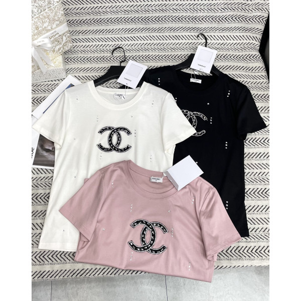 로고 알파벳 패턴 티셔츠