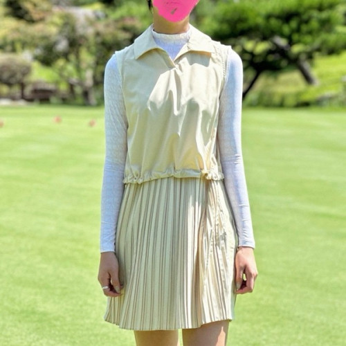 랑방블랑 여성 발수 레이어드 플리츠 원피스 BA 23618