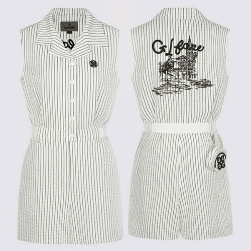 지포어 스트라이프 점프 수트