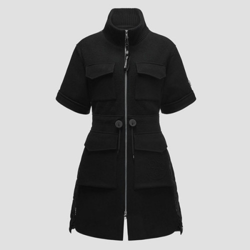 지포어 울 캐시미어 펠트 믹스 다운 원피스