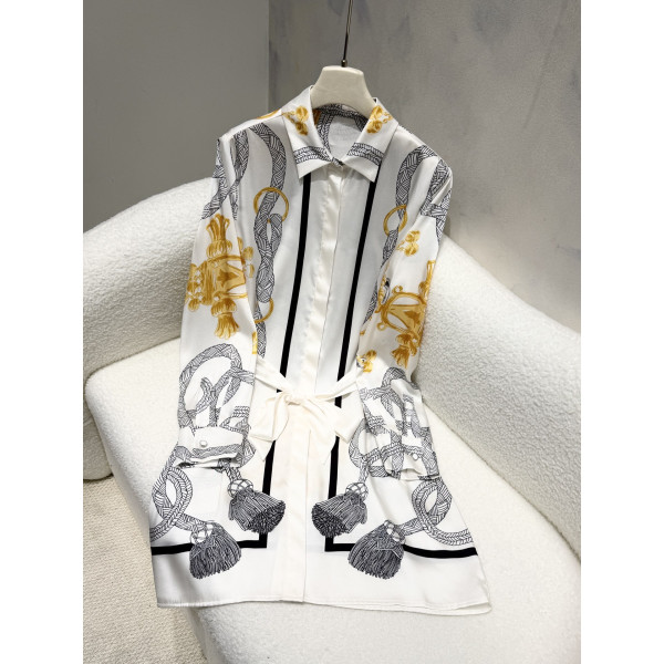 실크 플라워 리본 롱 스커트