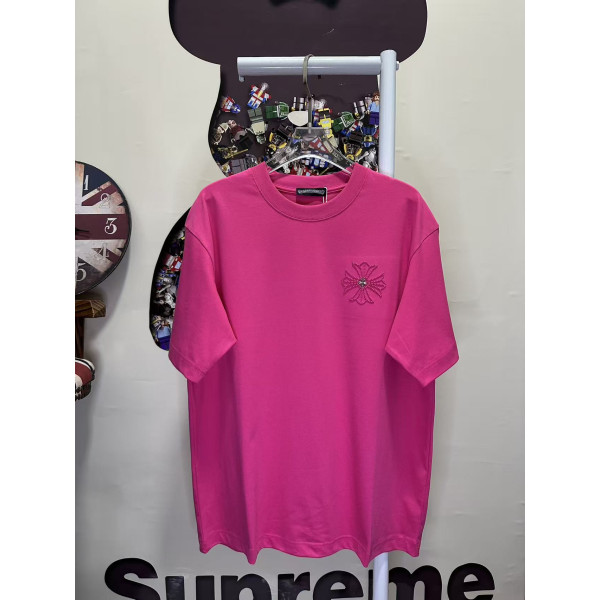 레이저 번꽃 패치 자수 커플 숏슬리브