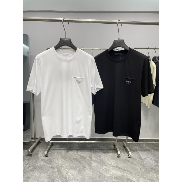 평문 니트 면직물 기본 라운드넥 숏 티