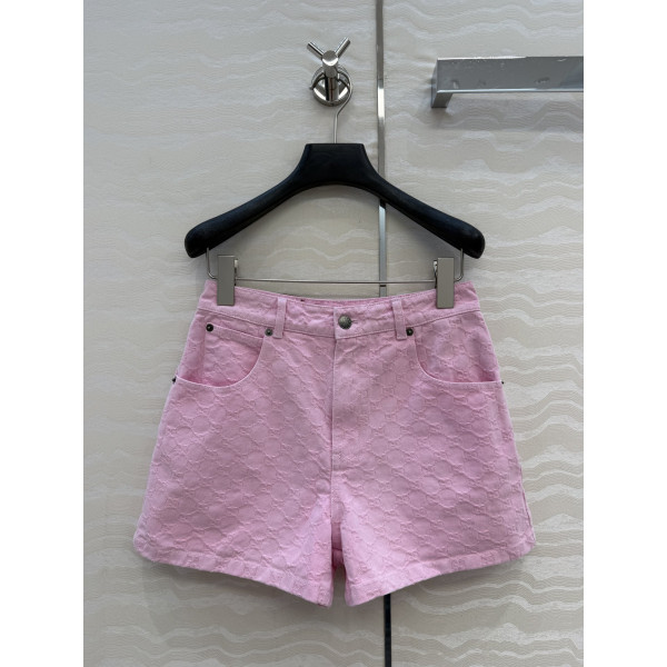 GG 알파벳 자카드 데님 쇼츠