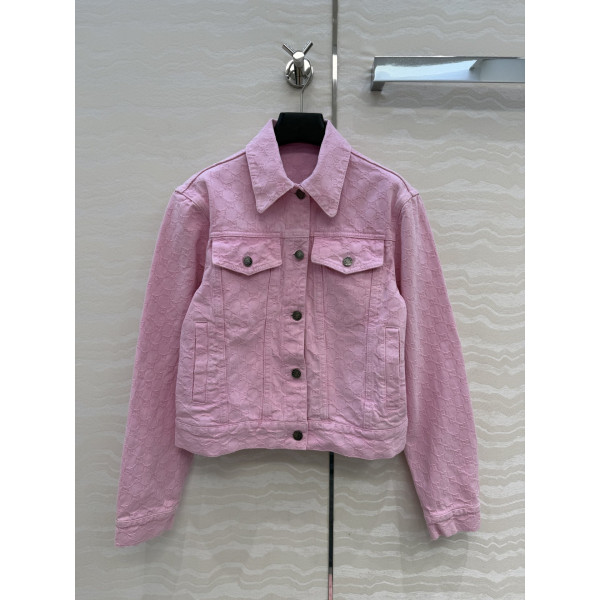 GG 알파벳 자카드 데님 재킷