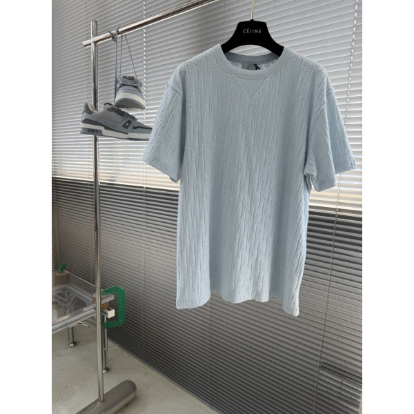 Oblique 패턴 코튼 프렌치테리 티셔츠