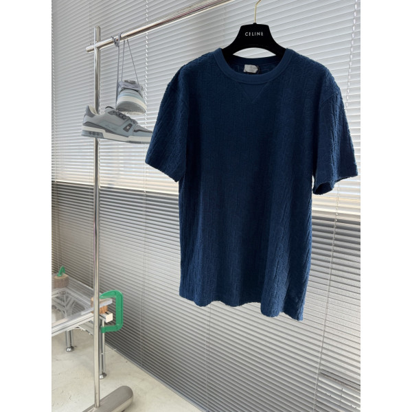 Oblique 패턴 코튼 프렌치테리 티셔츠