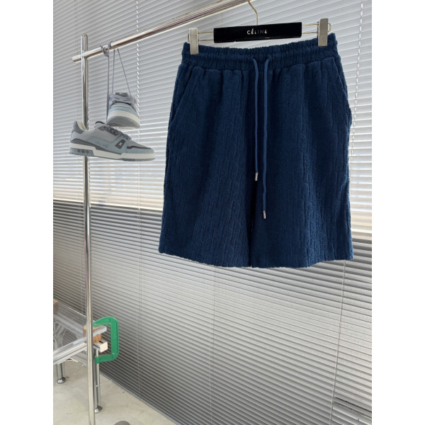 Oblique 자카드 패턴 코튼 테리 쇼츠