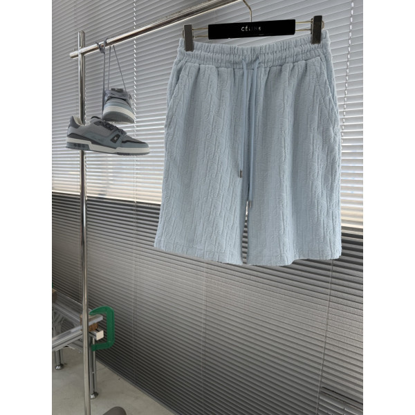 Oblique 자카드 패턴 코튼 테리 쇼츠