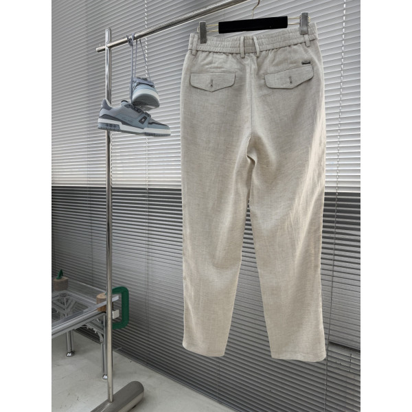 린넨 텍스처 레저 팬츠