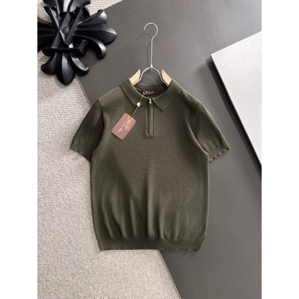 남성 지퍼 반팔 폴로셔츠