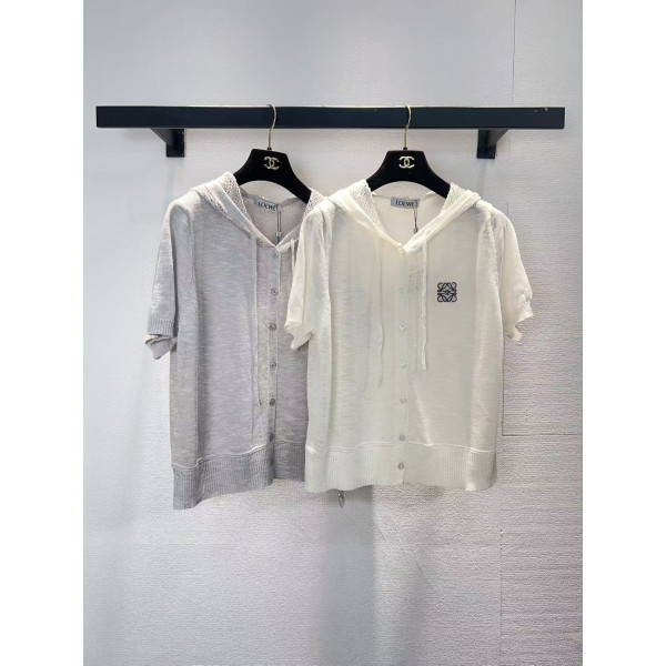 투컬러 후드 숏슬리브