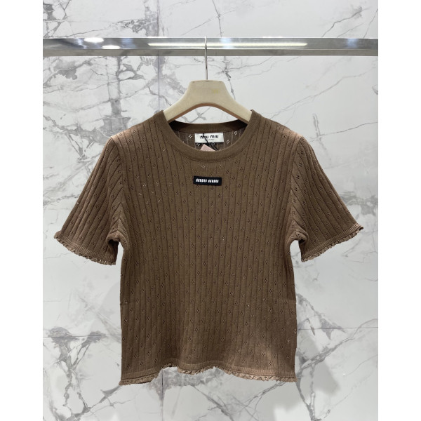 법식 레이스 꽃 테두리 리브 털 니트