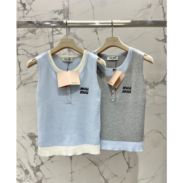 자수 충돌색 가짜 투피스 니트 베스트