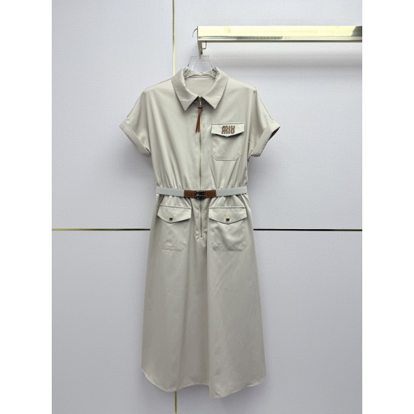 워크웨어 스타일 셔츠 원피스