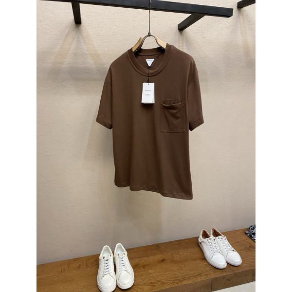 다이아몬드 가죽 라벨 포켓 반팔 티셔츠