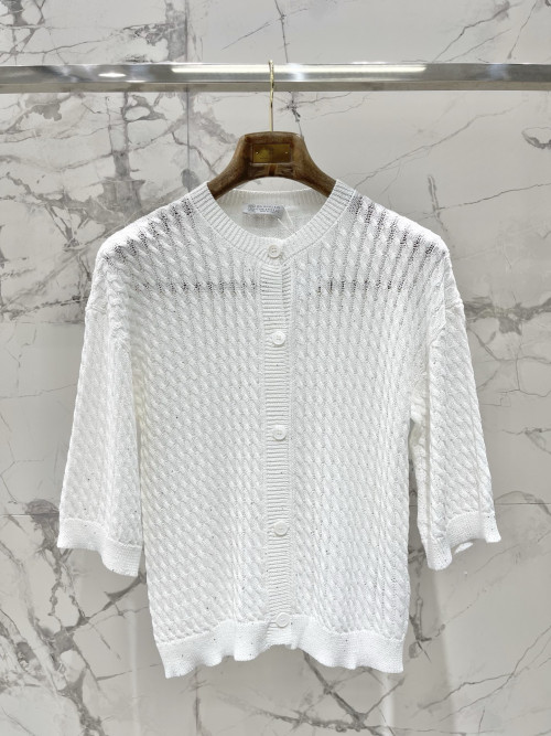 레저 메쉬 시퀸 트위스트 니트 오픈 카디건