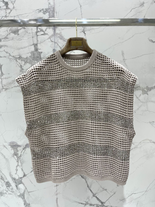 빛나는 조각 스트라이프 루즈 오픈워크 니트 셔츠