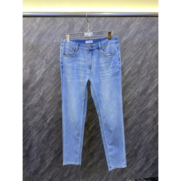 5포켓 로고 핏 롱 팬츠