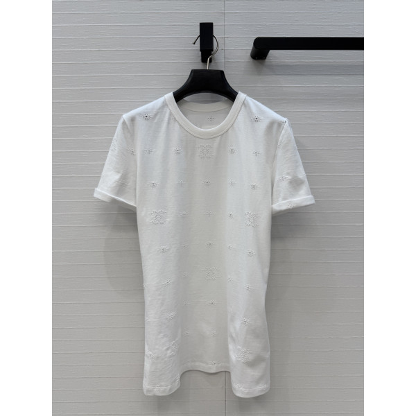 홀로우 자수 숏슬리브