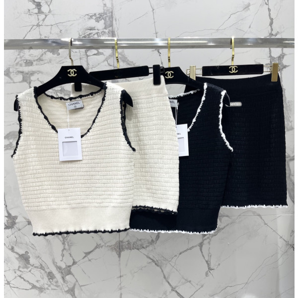 홀오픈 직조 이색 레이스 니트 미디 스커트