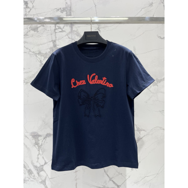 알파벳 나비매듭 자수 면질 단袖