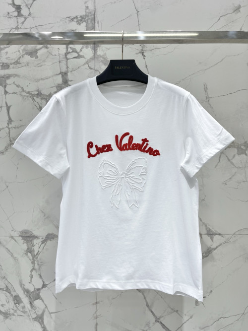 알파벳 나비매듭 자수 면질 단袖