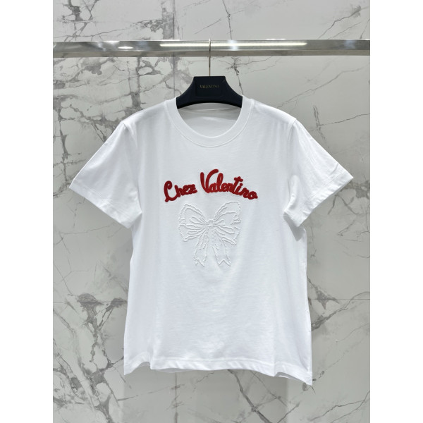 알파벳 나비매듭 자수 면질 단袖