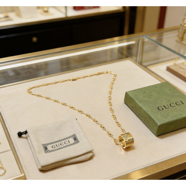 앵거 포레스트 시리즈 더블 G 클래식 복고 은 목걸이