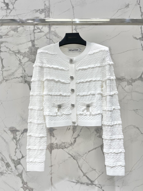 법식 레이스 정교 가디건 니트 외투 A라인 숏스커트 소향 세트