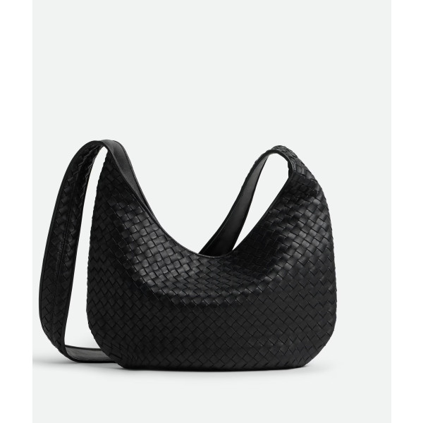 보테가베네타 26SS 인트레치아토 나파 가죽 미디엄 베네토 크로스백 블랙 826877V5KD08803