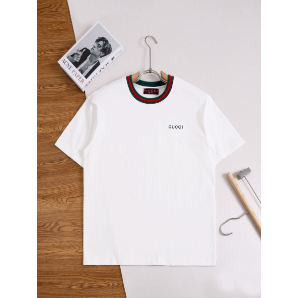 클래식 레드 그린 스트라이프 칼라 셔츠