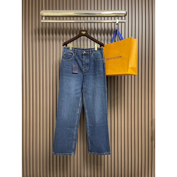 모노그램 포켓 데님 재킷 청바지 세트