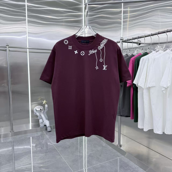 목 부분 3D 입체 드립 젤 라운드넥 반팔 티셔츠