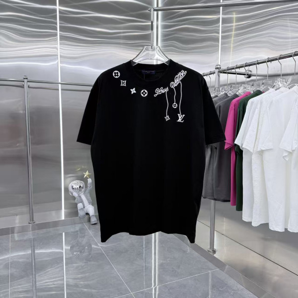 루이비통 3D 입체 라운드넥 반팔 티셔츠