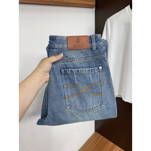 수선형 슬림 소직각 청바지