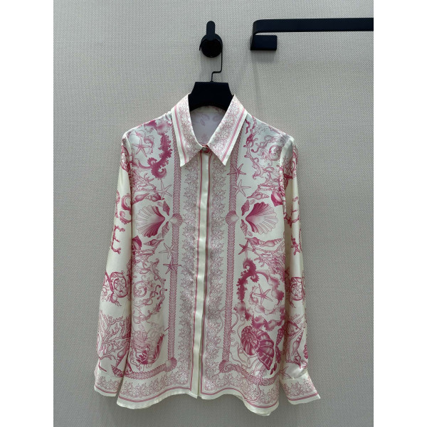 산호🪸해성🪼베壳🐚 위치 지정 인화 진실 실크 셔츠