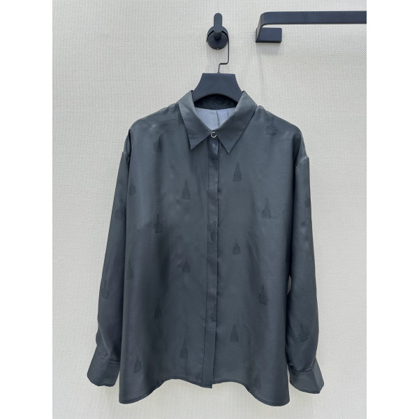 팔레프로아 리믹스 패턴 인화 진실크 셔츠