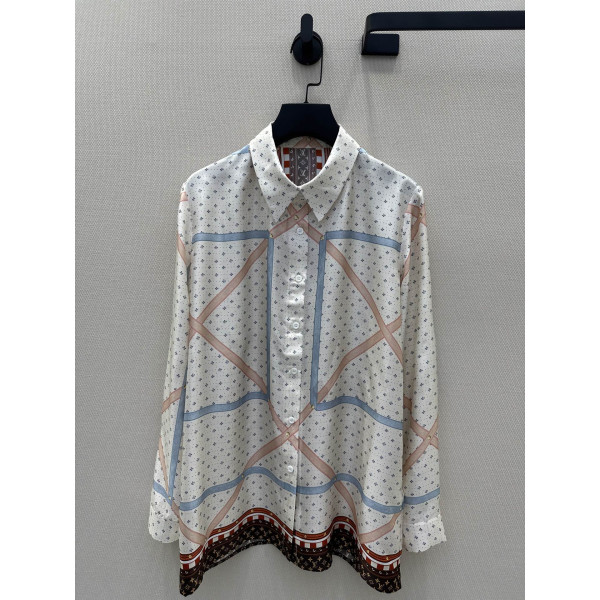 모노그램 포지션 인화 진실크 셔츠