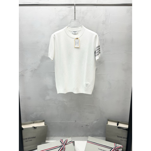 벌집 무늬 니트 반팔