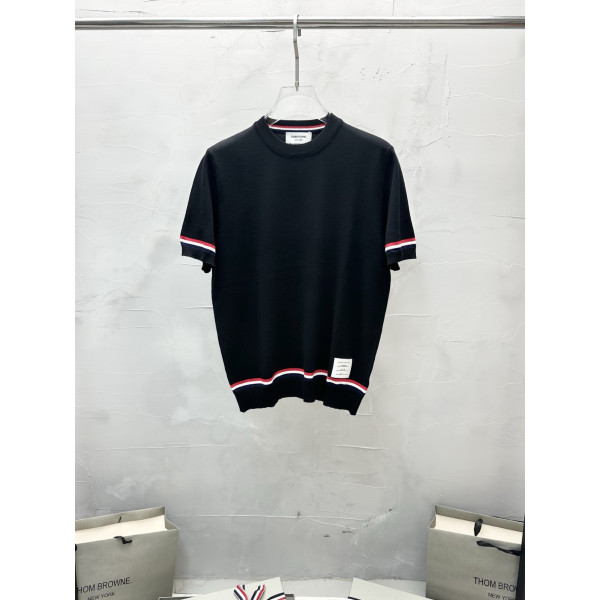 빨강백파랑 스트라이프 니트 셔츠