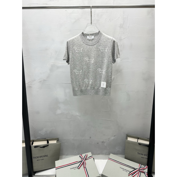 여러 마리 강아지 니트 반팔