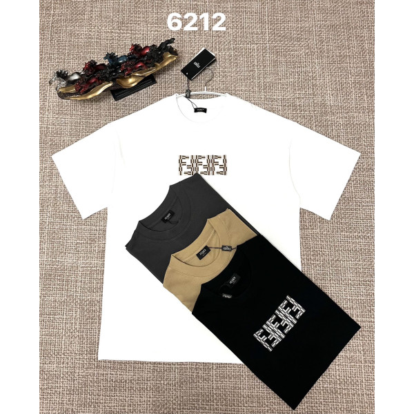 6212 순면 평직 자수 티셔츠