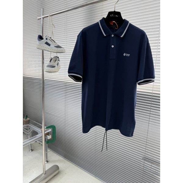 로고 자수 드로스트링 폴로셔츠