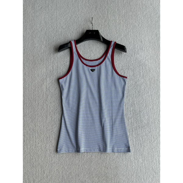 블루 화이트 스트라이프 베스트