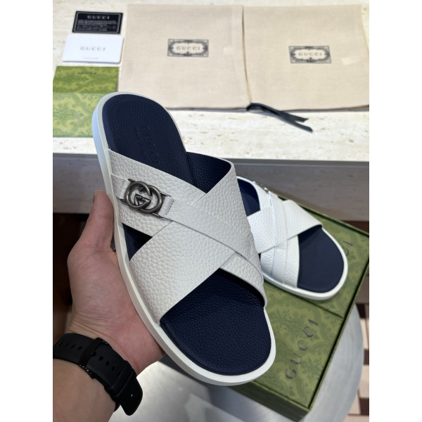 교차 샌들 인터락 더블 컬러 솔 더블 G