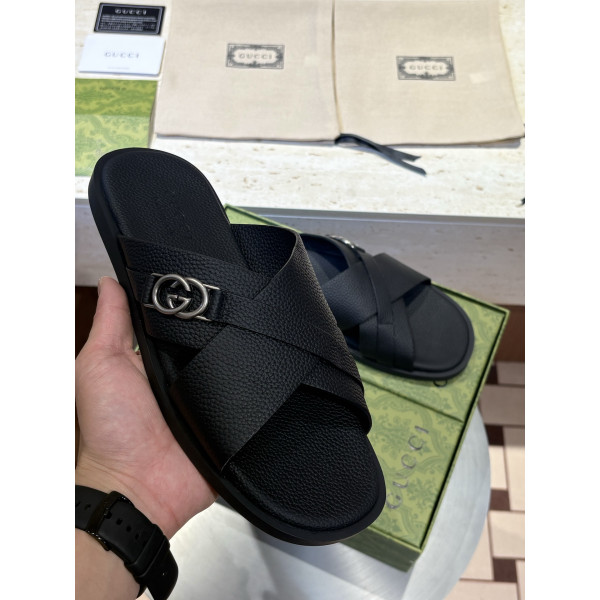 교차 샌들 인터락 더블 컬러 솔 더블 G