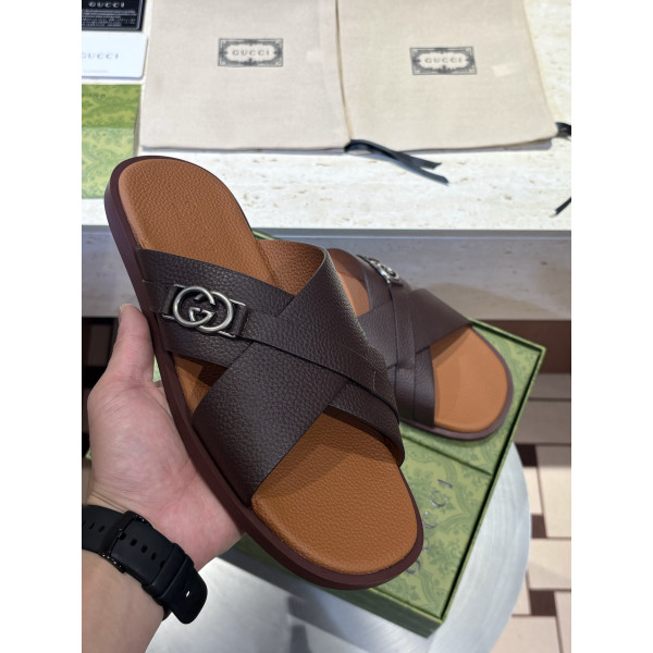 교차 샌들 인터락 더블 컬러 솔 더블 G